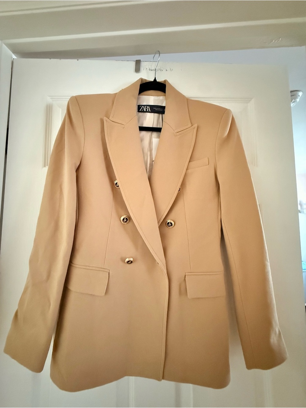 NEW! Zara - Tailored Double-Breasted Blazer - Camel - Size XS